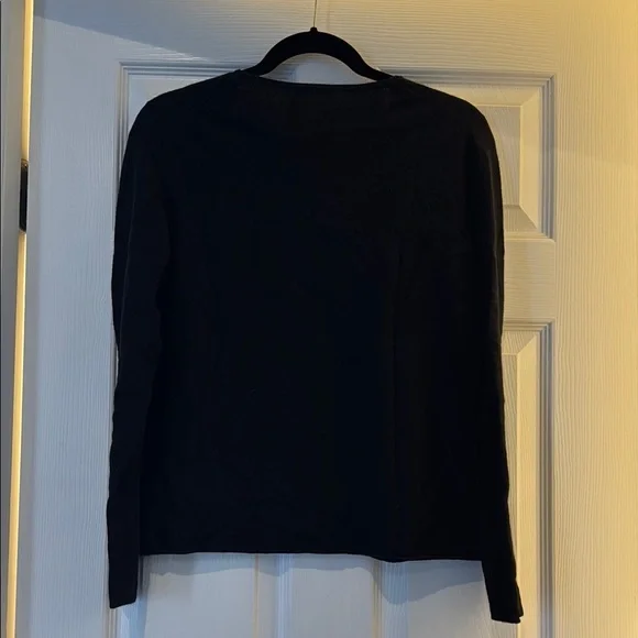 Cashmere Black Sweater with Rhinestone Star - Picture 5 of 5